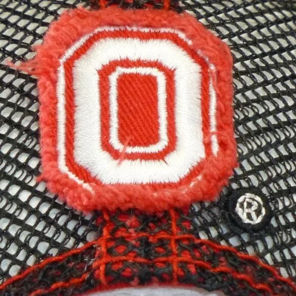 Ohio State Buckeyes Mascot Brutus Embroidered Mesh Snapback Hat Trucker Cap - Picture 4 of 7